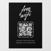 WLAN-Netzwerk-QR-Code Schwarz Modern Business Fensteraufkleber (Blatt)