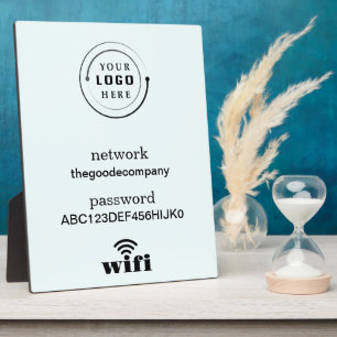 WLAN-Netzwerk und Passwort Geschäft Einzelhandel Fotoplatte