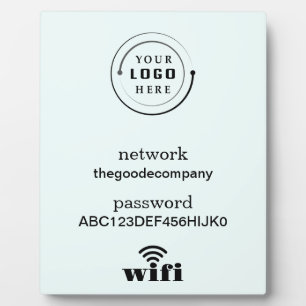 WLAN-Netzwerk und Passwort Geschäft Einzelhandel Fotoplatte