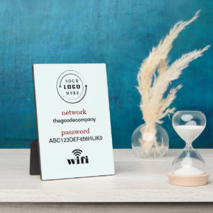 WLAN-Netzwerk und Passwort Geschäft Einzelhandel Fotoplatte