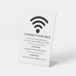 WLAN-Netzwerk und Passwort Geschäft Einzelhandel Sockelschild