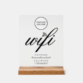 WLAN-Netzwerk und Passwort-Logo Acrylschild (Vorderseite)