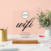 WLAN-Netzwerk und Passwort-Logo Acrylschild (Hochzeit)