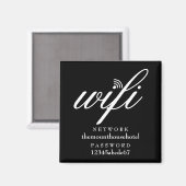 WLAN-Netzwerk und Passwort Schild Magnet (Vorderseite/Rückseite)