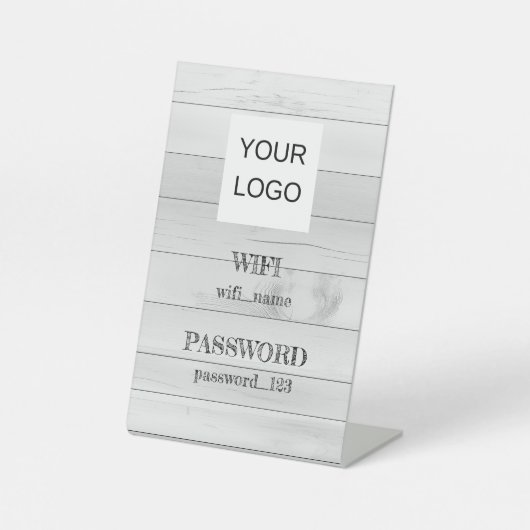 WLAN-Netzwerkkennwort anpassen Logo hinzufügen Sockelschild (Vorderseite)