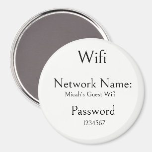 WLAN-Netzwerkname, Internet-Passwort, moderne Unte Magnet
