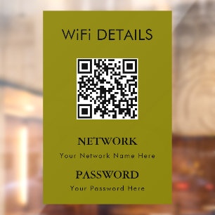 WLAN-Netzwerkzugang QR-Code-Passwortanzeige Fensteraufkleber