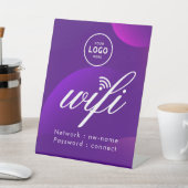 WLAN-Passwort-Code-Geschäftslogo Blau  Sockelschild (In SItu)