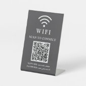 WLAN-Passwort & Firmenlogo und QR-Code des Netzwer Sockelschild (Vorderseite)