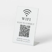 WLAN-Passwort & Firmenlogo und QR-Code Sockelschild (Vorderseite)