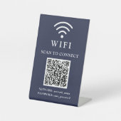 WLAN-Passwort & Firmenlogo und QR-Code Sockelschild (Vorderseite)