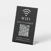 WLAN-Passwort & Firmenlogo und QR-Code Sockelschild (Vorderseite)
