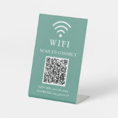 WLAN-Passwort & Firmenlogo und QR-Code Sockelschild (Vorderseite)