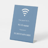 WLAN-Passwort für Gast blau Sockelschild (Vorderseite)