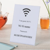 WLAN-Passwort-Lavendel Sockelschild (In Situ)