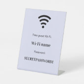 WLAN-Passwort-Lavendel Sockelschild (Vorderseite)