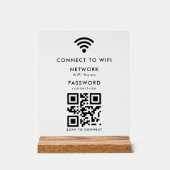 WLAN-Passwort | QR-Code-Scan zum Verbinden  Acrylschild (Vorderseite)