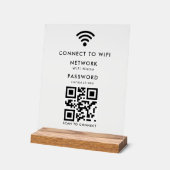 WLAN-Passwort | QR-Code-Scan zum Verbinden  Acrylschild (Winkel)