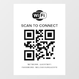 WLAN-Passwort QR-Code-Scan zum Verbinden Fensteraufkleber