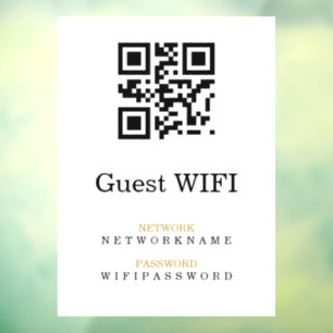 WLAN-Passwort   QR-Code-Scan zum Verbinden  Fensteraufkleber