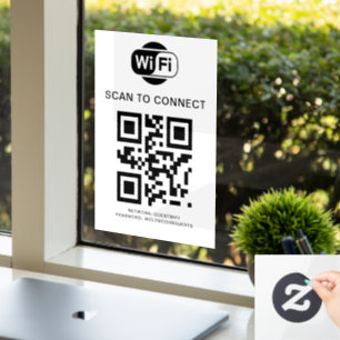 WLAN-Passwort   QR-Code-Scan zum Verbinden Fensteraufkleber