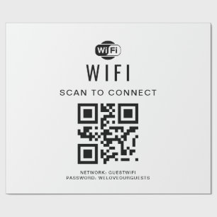WLAN-Passwort   QR-Code-Scan zum Verbinden Geschenkpapier