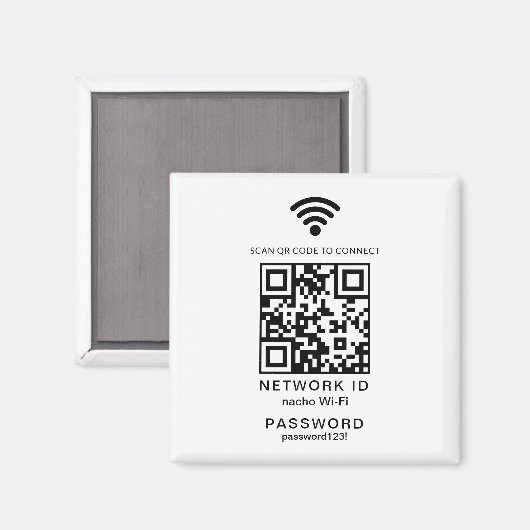 WLAN-Passwort QR-Code-Scanner Gast WLAN-Passwort Magnet (Vorderseite/Rückseite)
