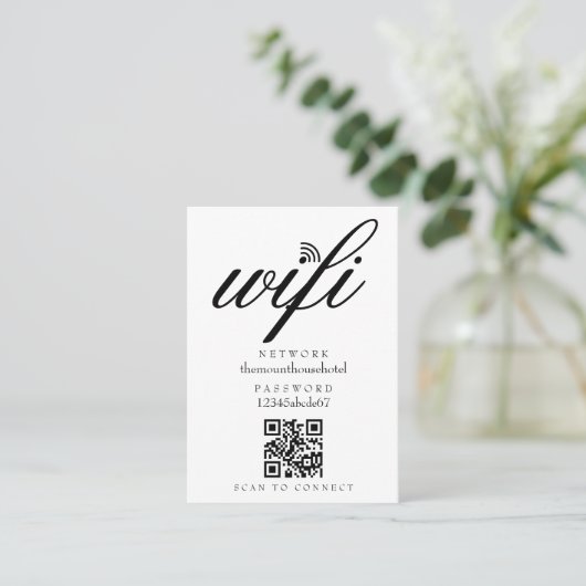 WLAN-Passwort-QR-Code Visitenkarte (Stehend Vorderseite)