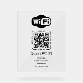 WLAN-Passwort und personalisierter QR-Code für das Acrylschild (Vorderseite)