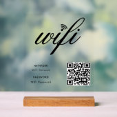 WLAN-QR-Code für benutzerdefinierte Markenbezeichn Acrylschild (Neutral)