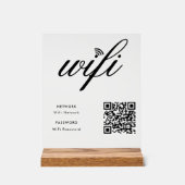 WLAN-QR-Code für benutzerdefinierte Markenbezeichn Acrylschild (Vorderseite)