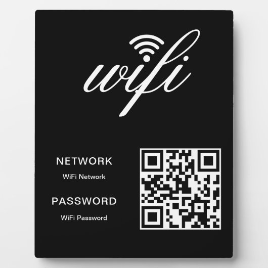 WLAN-QR-Code für benutzerdefinierte Markenbezeichn Fotoplatte (Vorderseite)