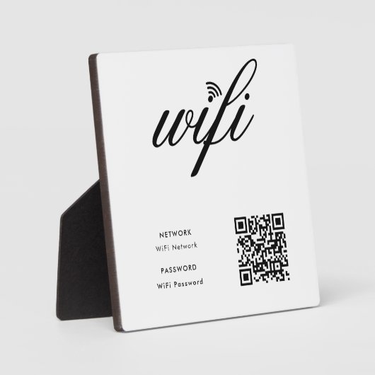 WLAN-QR-Code für benutzerdefinierte Markenbezeichn Fotoplatte (Vorderseite)