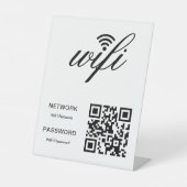 WLAN-QR-Code für benutzerdefinierte Markenbezeichn Sockelschild (Vorderseite)