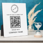 WLAN QR-Codekennwort und Netzwerkname weiß Fotoplatte (Seite)