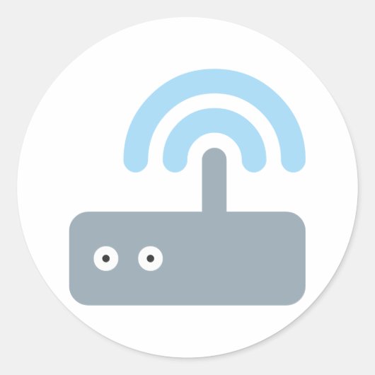 WLAN Router Runder Aufkleber (Vorderseite)