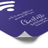 WLAN-Zugang Modernes, Lila Weiß Poster (Ecke)