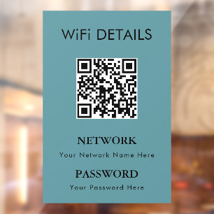 WLAN-Zugang QR-Code Passwort Anzeige Fensteraufkleber