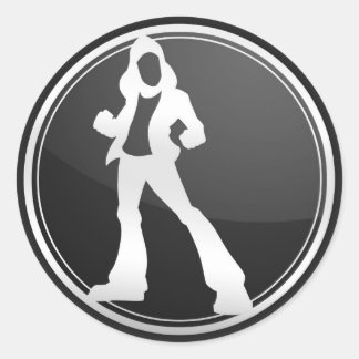 WLHQ-Logo-Aufkleber Runder Aufkleber