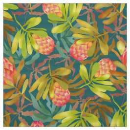 Wlid Blume Protea Aquamarin Fabric Stoff