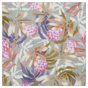 Wlid Blume Protea Gray Stoff