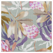Wlid Blume Protea Gray Stoff (Nahaufnahme)
