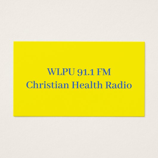 WLPU 91.1 FM Promo cards (Vorderseite)