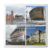 WLS003 CARDIFF, Wales Fliese (Vorderseite)