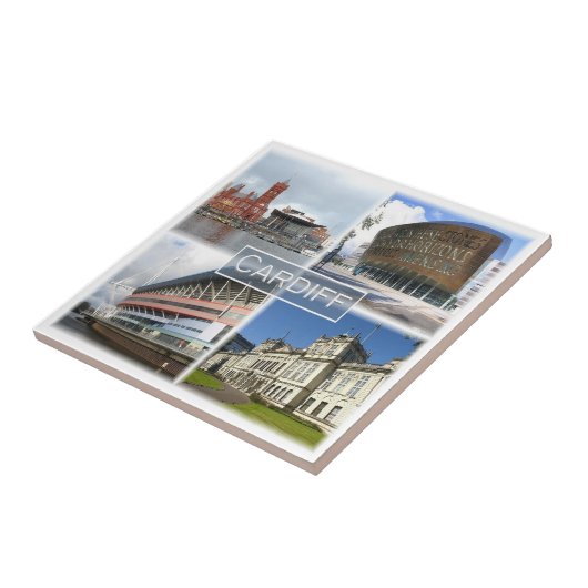 WLS003 CARDIFF, Wales Fliese (Seite)