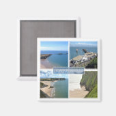 WLS004 GOWER Halbinsel Mumbles, Wales, Kühlschrank Magnet (Vorderseite/Rückseite)