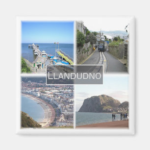 WLS006 LLANDUDNO, Wales, Kühlschrank Magnet