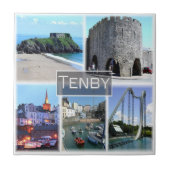 WLS007 TENBY, Wales, Europa, Fliese (Vorderseite)