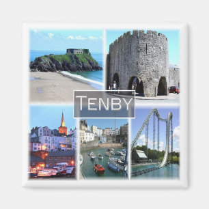 WLS007 TENBY, Wales, Europa, Kühlschrank Magnet