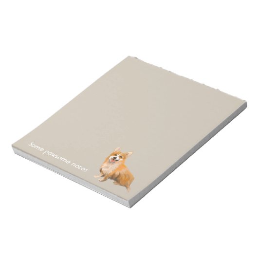 wlsh corgi pawsome notes notizblock (Rotiert)